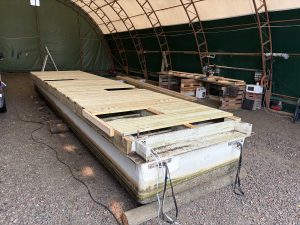 Nya bryggor på Björnhammarvarvet